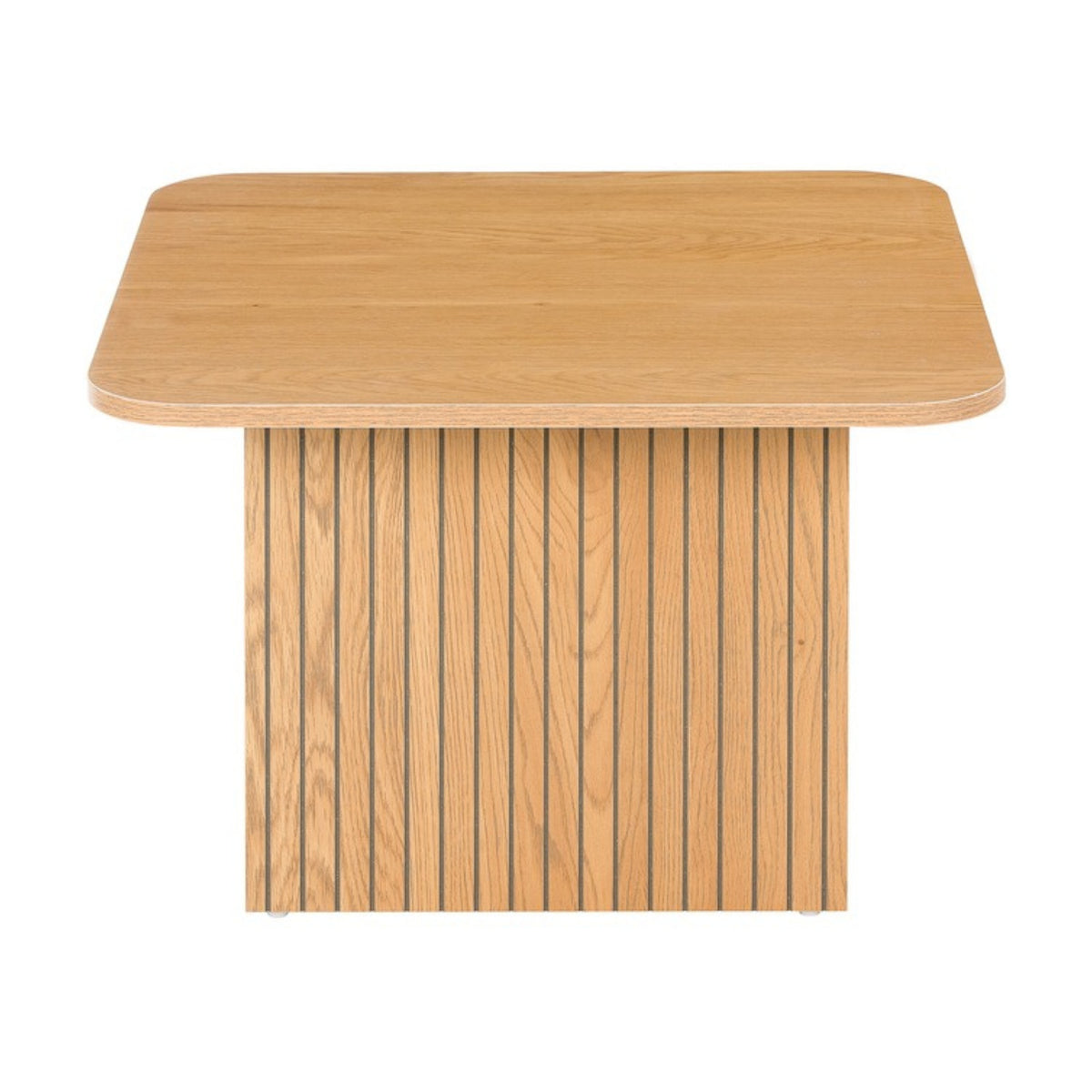Thomasville 60cm Square Coffee Table Oak, front view on a white background