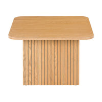 Thomasville 60cm Square Coffee Table Oak, front view on a white background