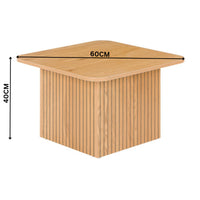 Thomasville 60cm Square Coffee Table Oak — dimensions diagram