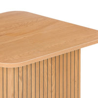 Thomasville 60cm Square Coffee Table Oak, close-up of the top edge
