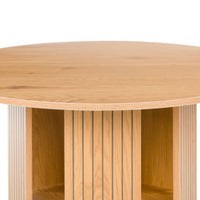 Thomasville 80cm Round Coffee Table Oak, close-up of the base panels