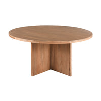 Thorin 160cm Solid Timber Round Dining Table Natural