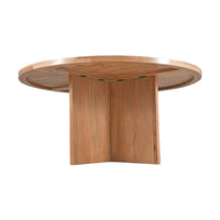 Thorin 160cm Solid Timber Round Dining Table Natural