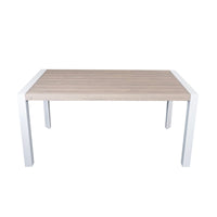 Torres 160cm Outdoor Aluminium Dining Table White