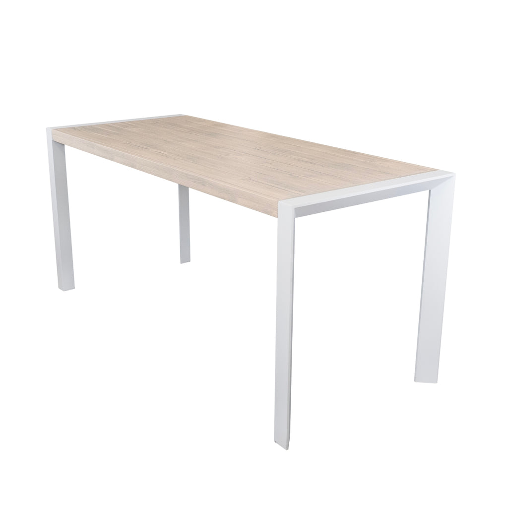 Torres 200cm Outdoor Aluminium 90cm High Bar Table White