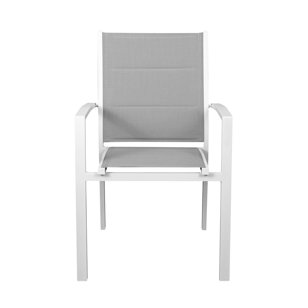 Torres 2pc Set Outdoor Aluminium Dining Chair White