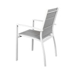 Torres 2pc Set Outdoor Aluminium Dining Chair White