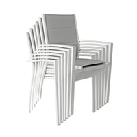 Torres 2pc Set Outdoor Aluminium Dining Chair White