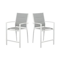 Torres 2pc Set Outdoor Barstool Aluminium Bar Chair White