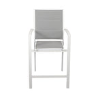 Torres 2pc Set Outdoor Barstool Aluminium Bar Chair White