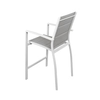 Torres 2pc Set Outdoor Barstool Aluminium Bar Chair White