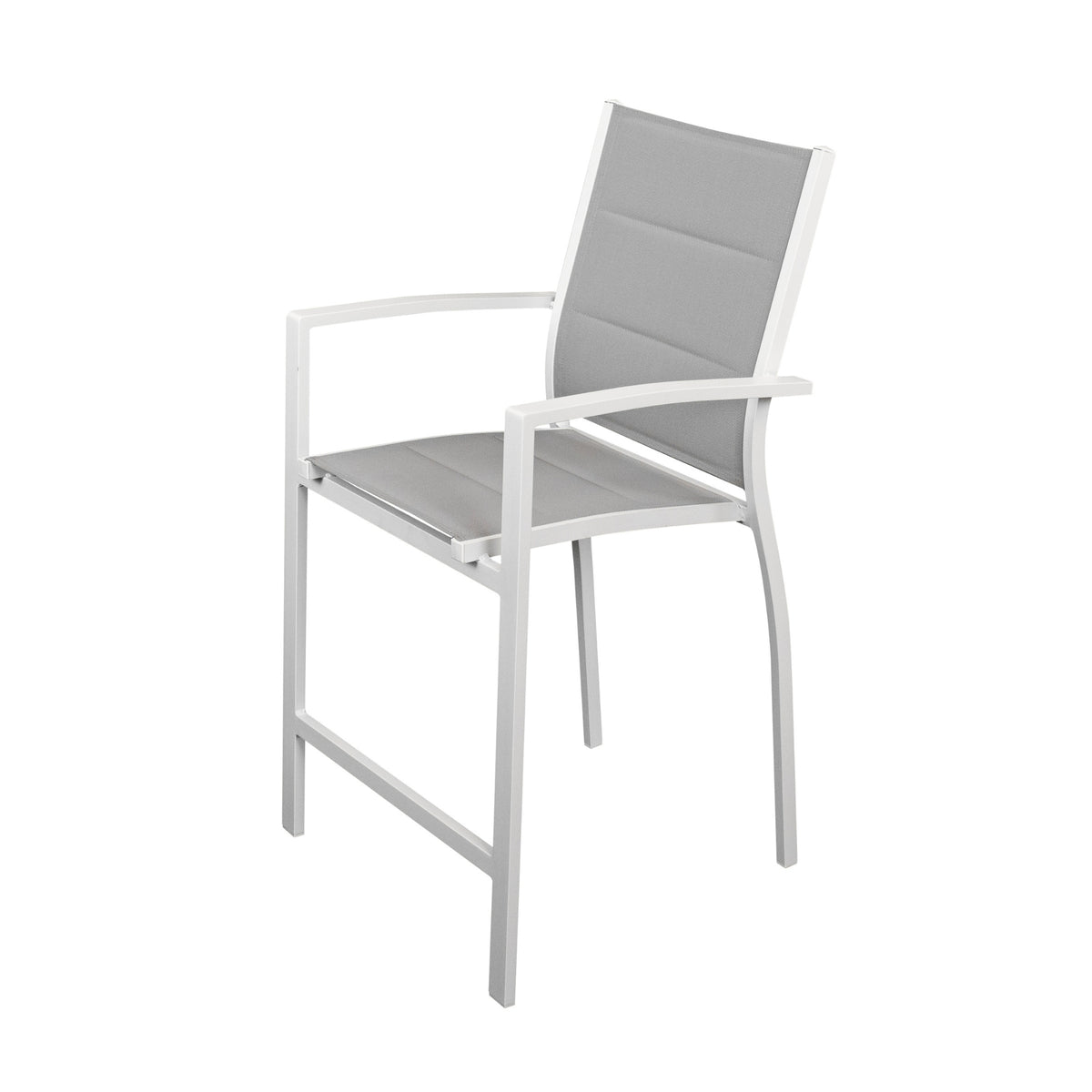 Torres 7pc Set Outdoor Aluminium Bar Table 6 Barstool Chair White