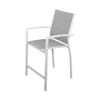 Torres 7pc Set Outdoor Aluminium Bar Table 6 Barstool Chair White