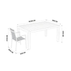 Torres 7pc Set Outdoor Aluminium Bar Table 6 Barstool Chair White