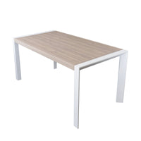 Torres 7pc Set Outdoor Aluminium Dining Table 6 Chair White