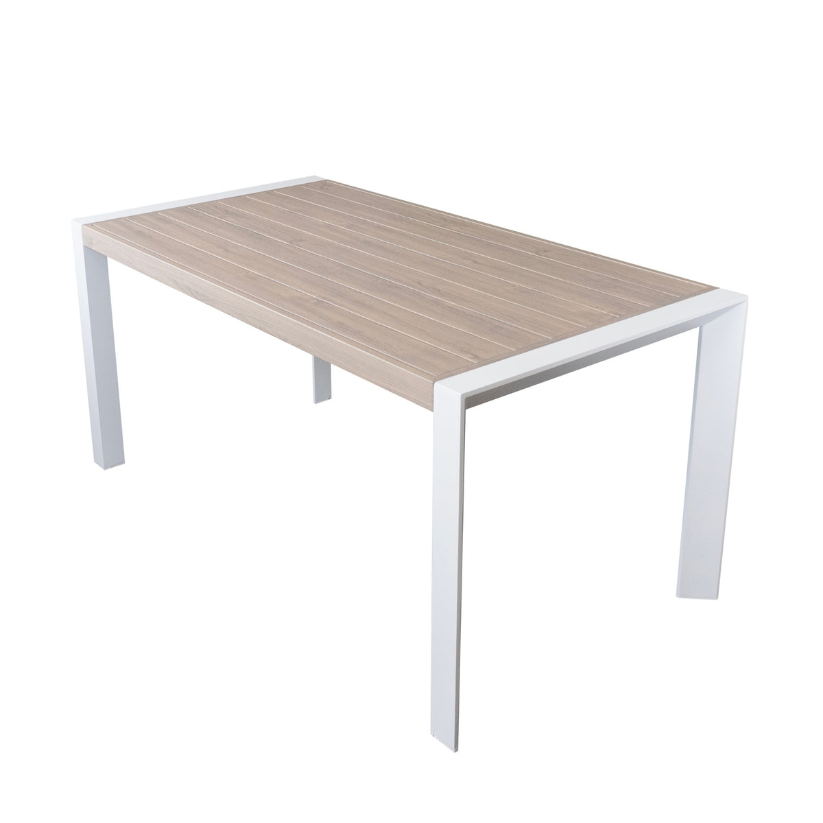 Torres 7pc Set Outdoor Aluminium Dining Table 6 Chair White