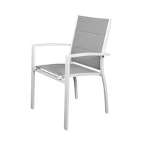 Torres 7pc Set Outdoor Aluminium Dining Table 6 Chair White