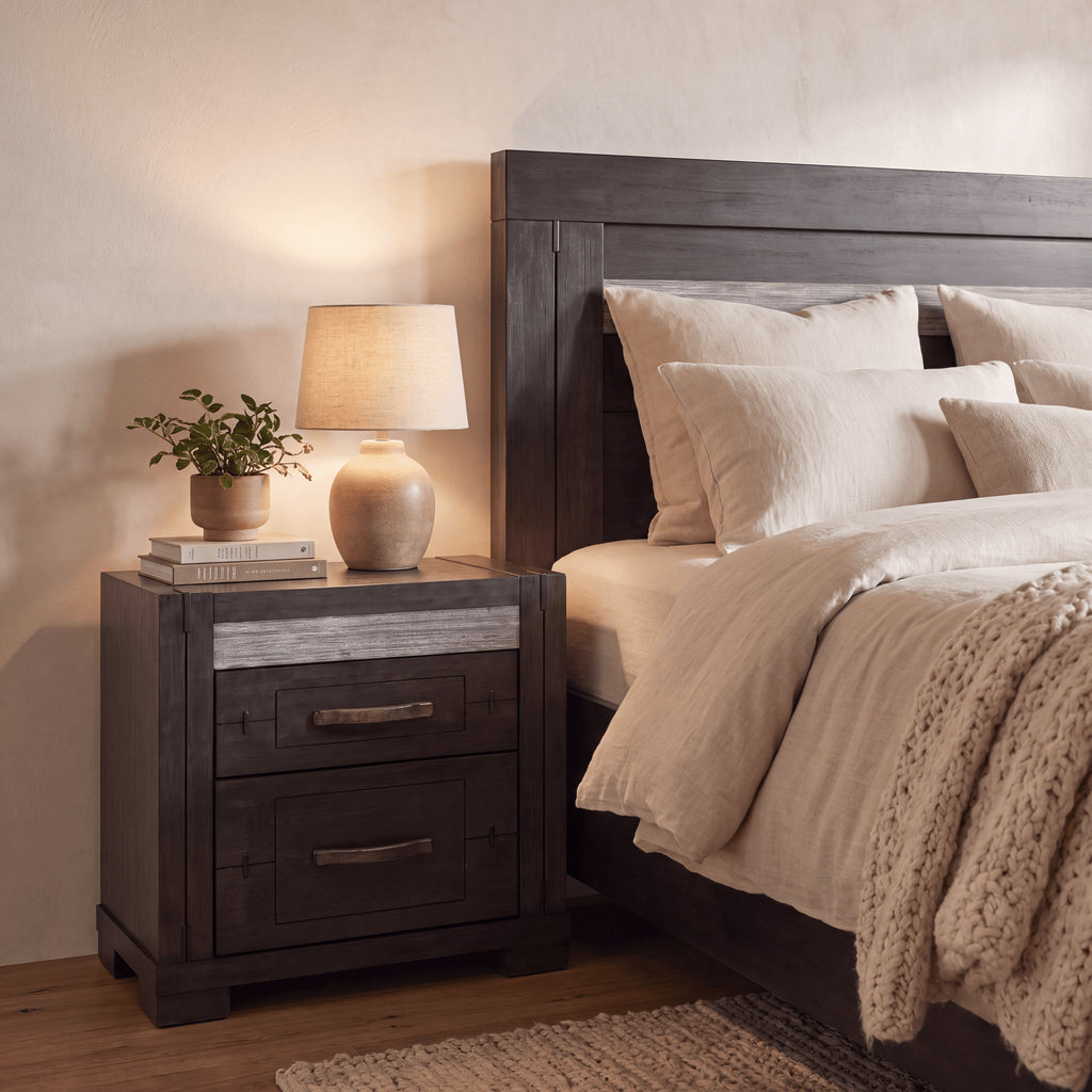 Tucker Bedside Charcoal Grey