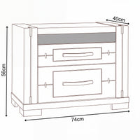 Tucker Bedside Charcoal Grey