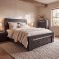 Tucker King Bed Frame Storage Drawer Charcoal Grey