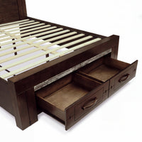 Tucker Queen Bed Frame Storage Drawer Charcoal Grey