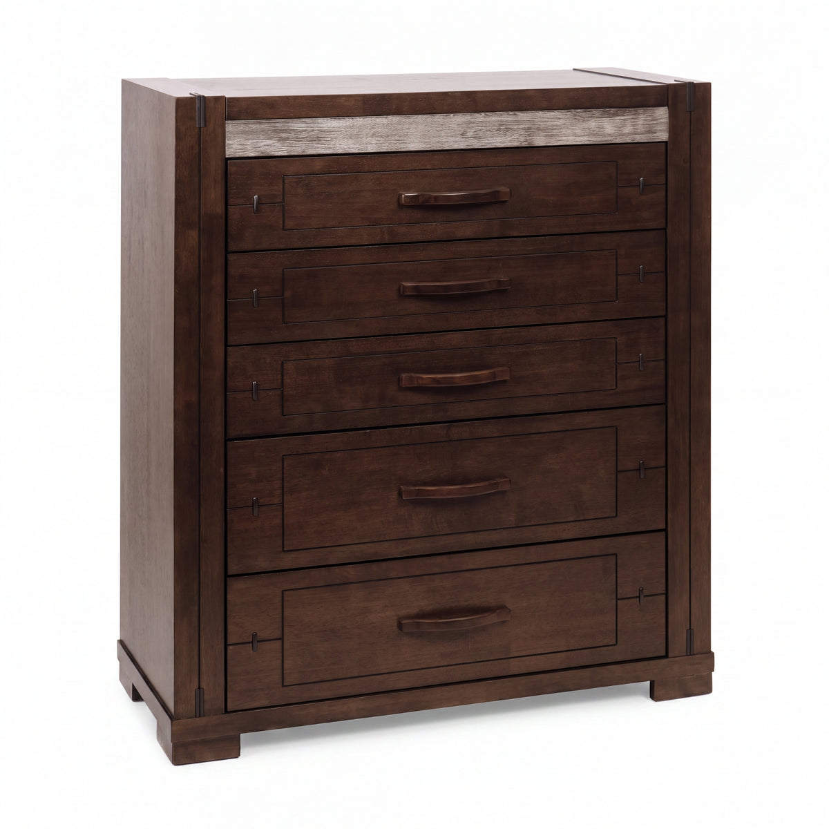 Tucker Tallboy 5 Drawer Bedroom Storage Charcoal Grey