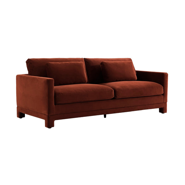 Tully Muse 3 Seater Velvet Sofa Caramel