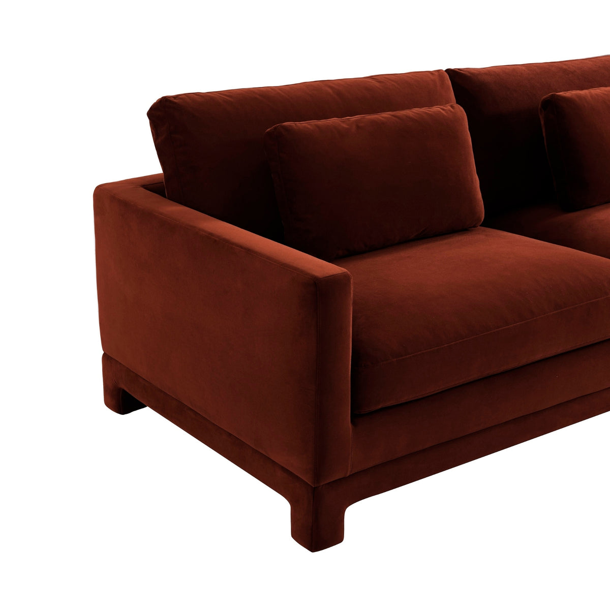 Tully Muse 3 Seater Velvet Sofa Caramel