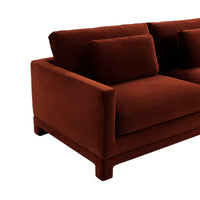 Tully Muse 3 Seater Velvet Sofa Caramel