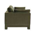 Tully Muse 3 Seater Velvet Sofa Moss
