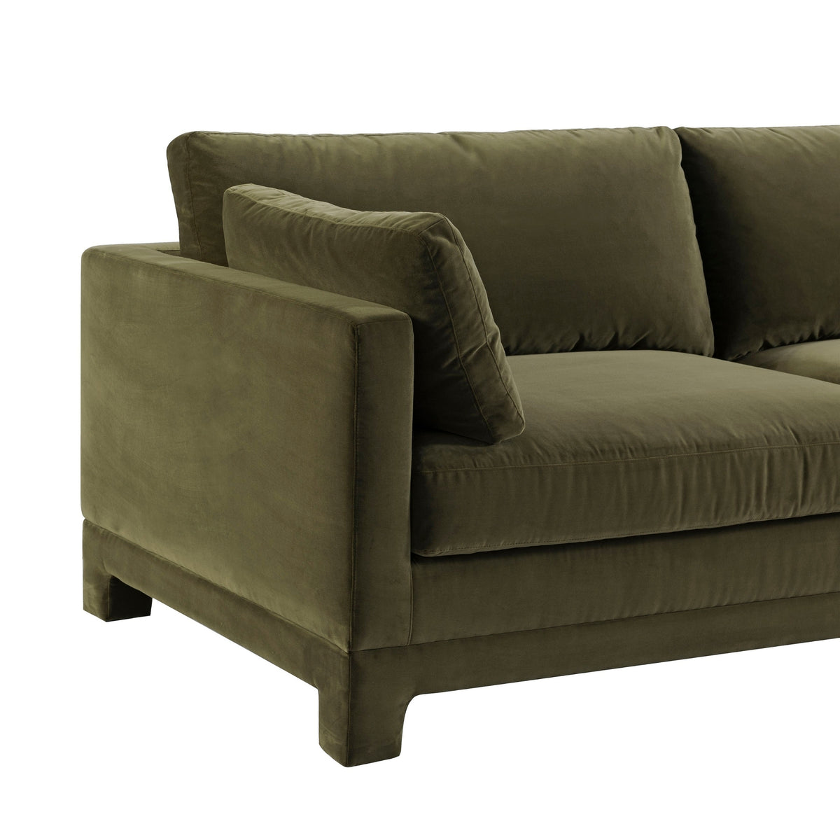 Tully Muse 3 Seater Velvet Sofa Moss