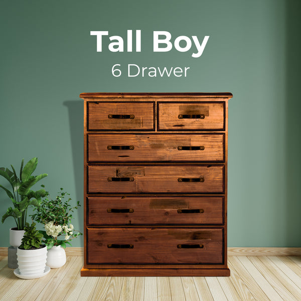 Umber Brown Tallboy Cabinet