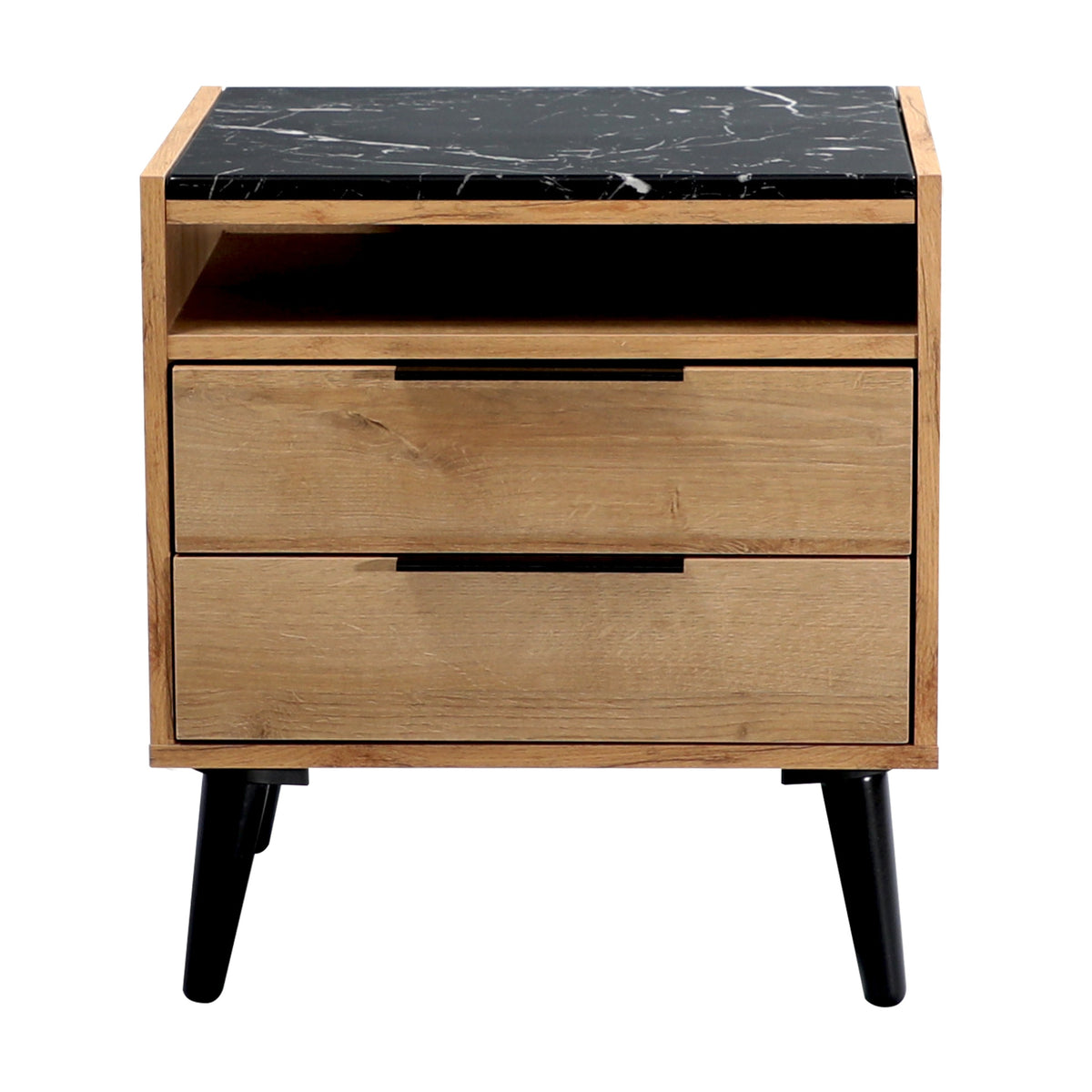 Thelma 2 Drawers Bedside Table Riviera Oak