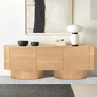 Gidon 220cm 4 Door Buffet Table Storage Unit Natrual