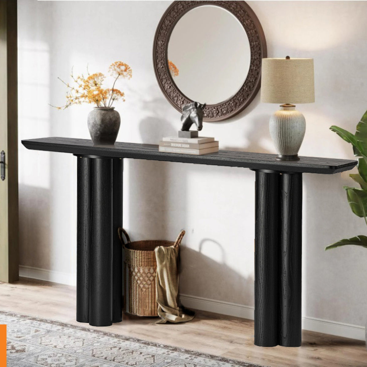 Imogen 160cm Console Hallway Entrance Table Black