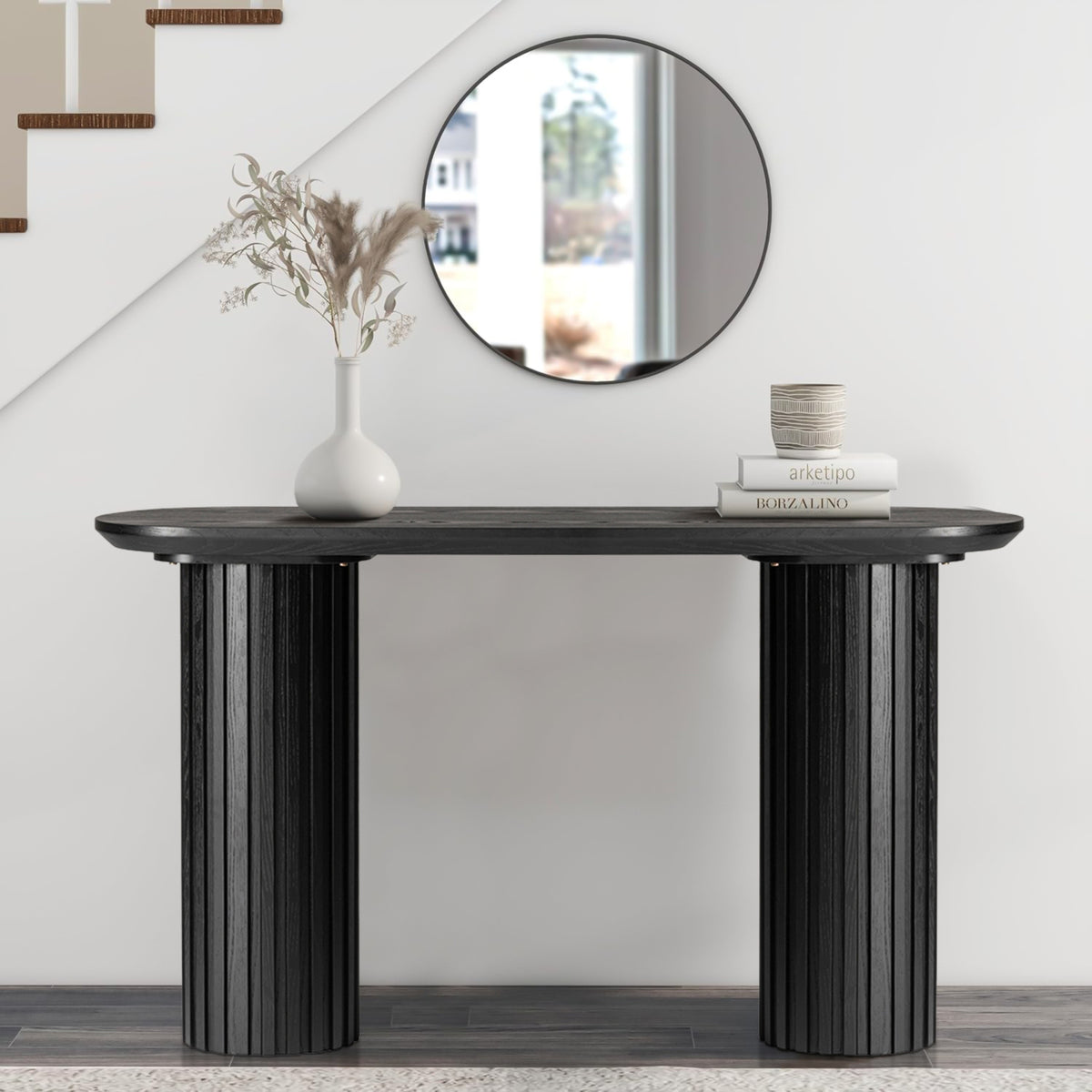Marty 140cm Console Hallway Entrance Table Black