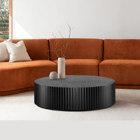 Morse 100cm Round Coffee Table Black