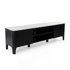 Valen 200cm Flute ETU Entertainment TV Unit Ceramic Stone Top Black