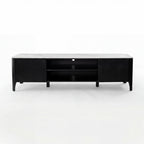 Valen 200cm Flute ETU Entertainment TV Unit Ceramic Stone Top Black