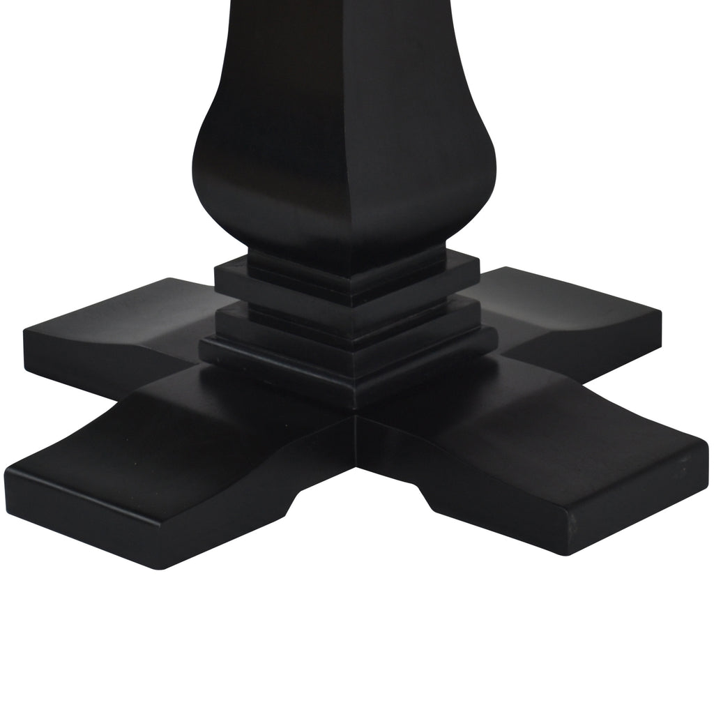 Valeria 135cm Round Dining Table Black Oak