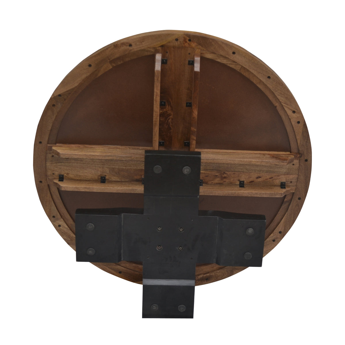 Valeria 135cm Round Dining Table Black Oak