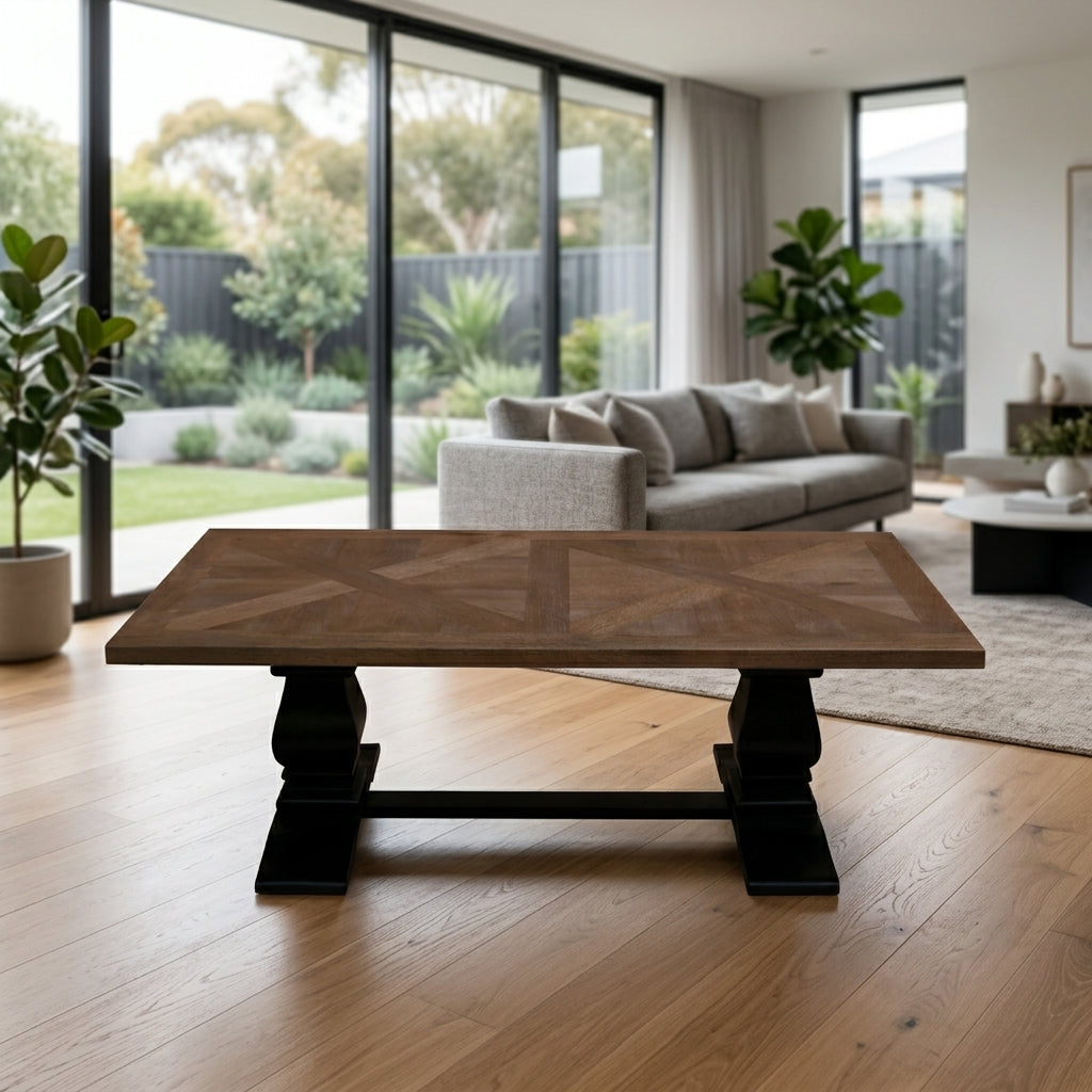 Valeria 140cm Coffee Table Black Oak