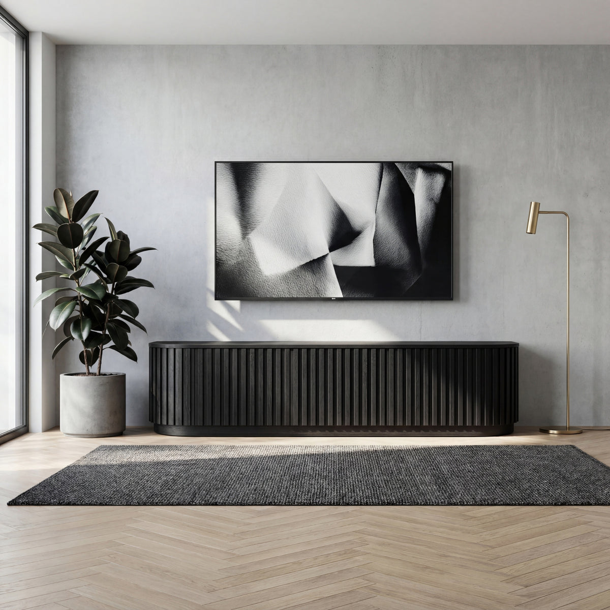 Vanessa 180cm ETU Entertainment TV Unit Black