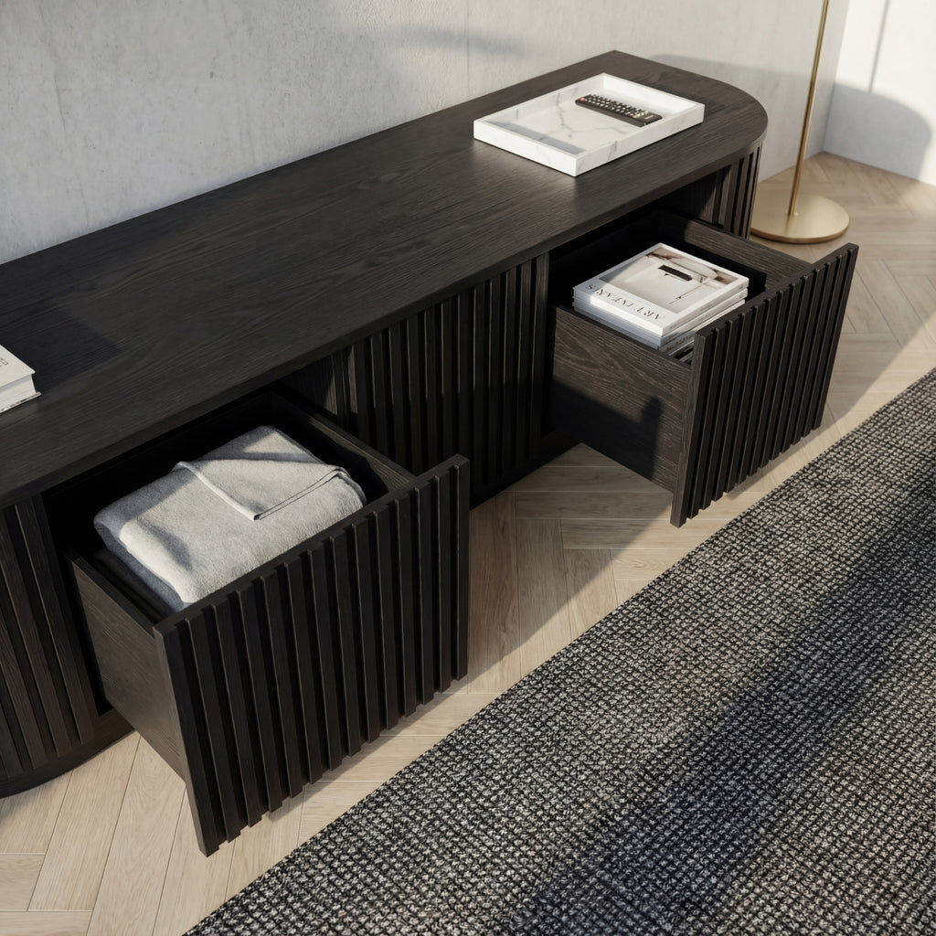Vanessa 180cm ETU Entertainment TV Unit Black
