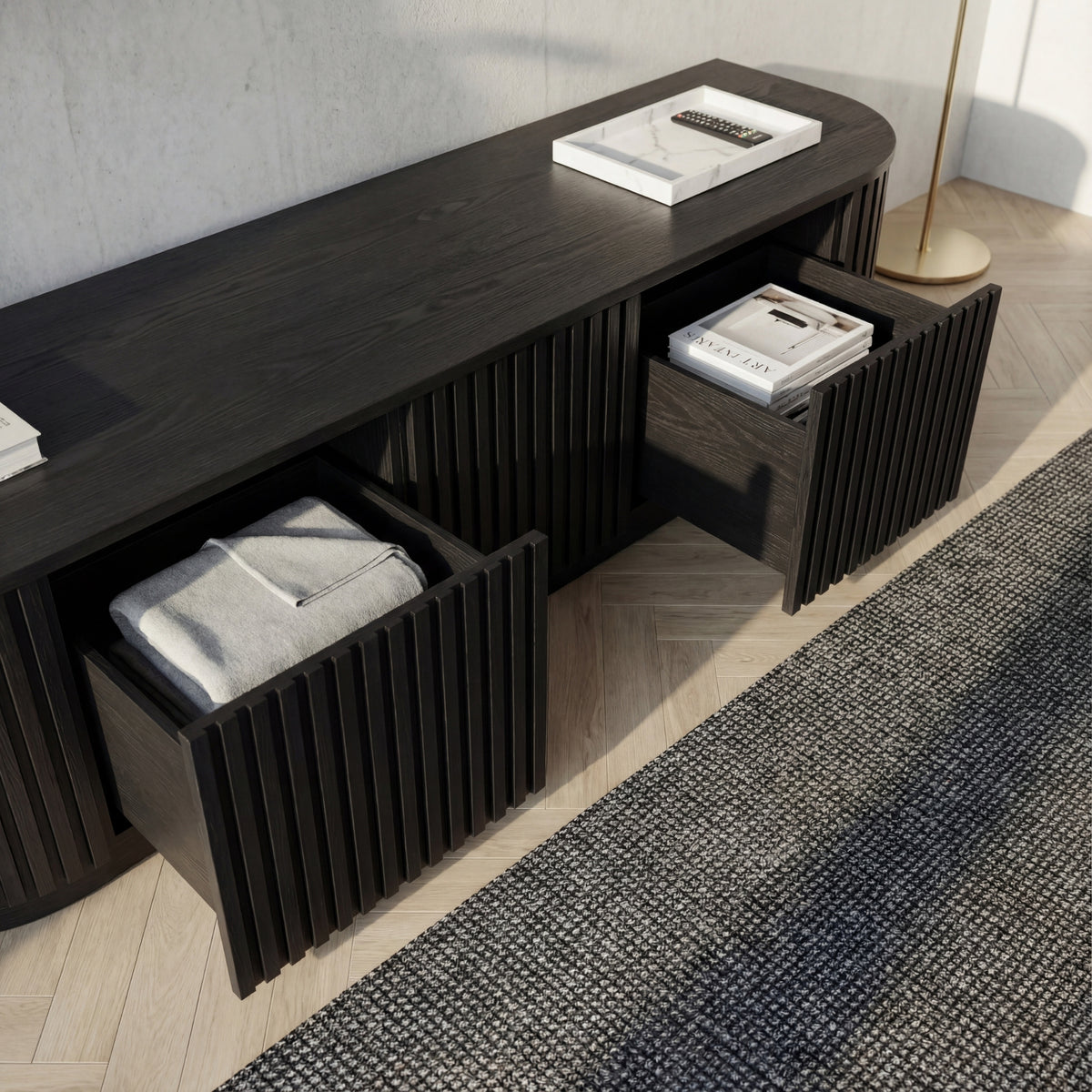 Vanessa 180cm ETU Entertainment TV Unit Black