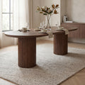 Vanessa 220cm Oval Dining Table Walnut