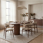 Vanessa 220cm Oval Dining Table Walnut