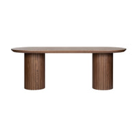 Vanessa 220cm Oval Dining Table Walnut