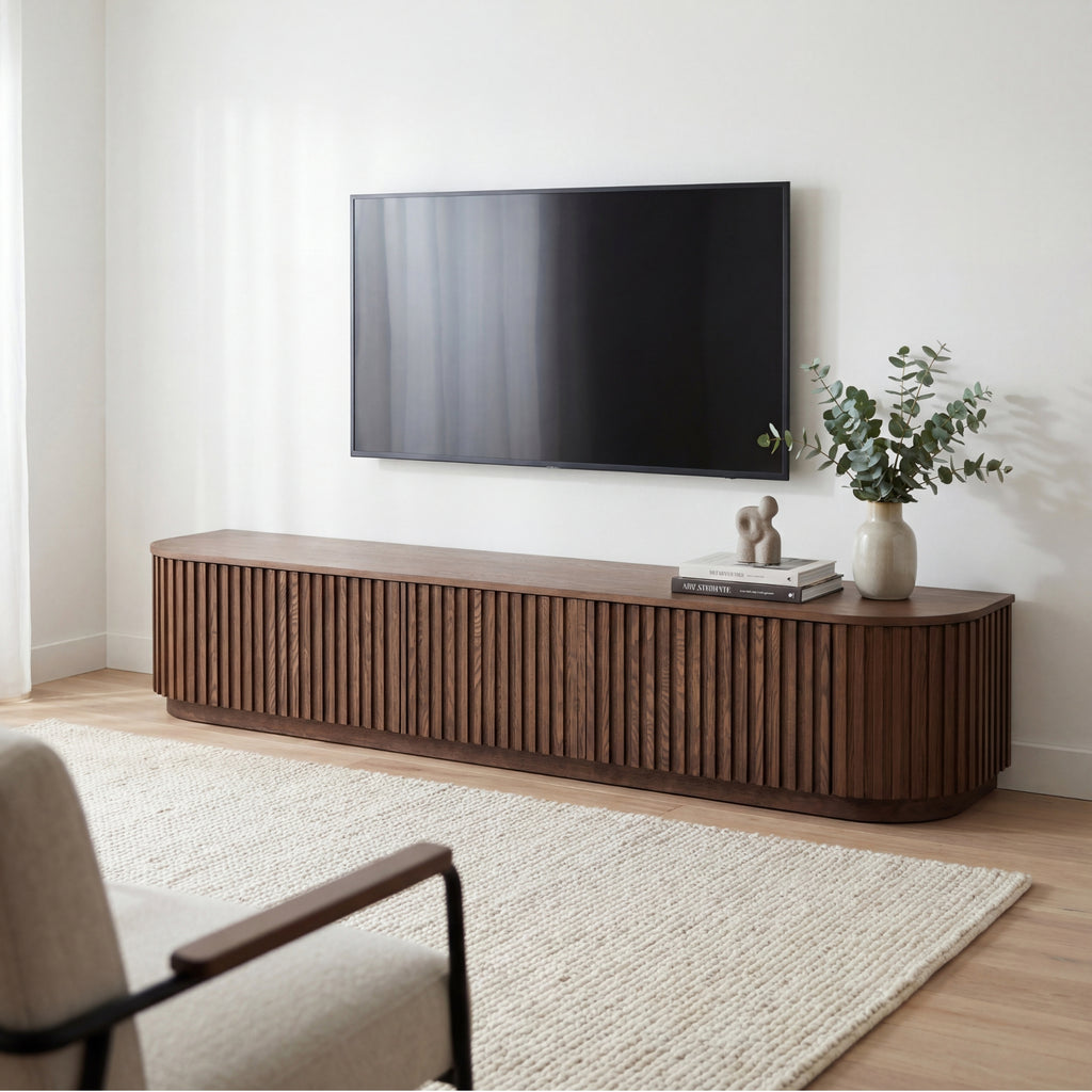 Vanessa 240cm ETU Entertainment TV Unit Walnut