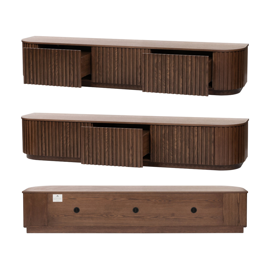 Vanessa 240cm ETU Entertainment TV Unit Walnut